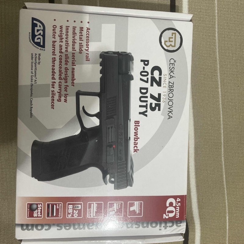 Asg cz75 p-07 duty blowback havalı tabanca