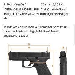 2025 sıfır orijinal çantasında Glock19 Gen5