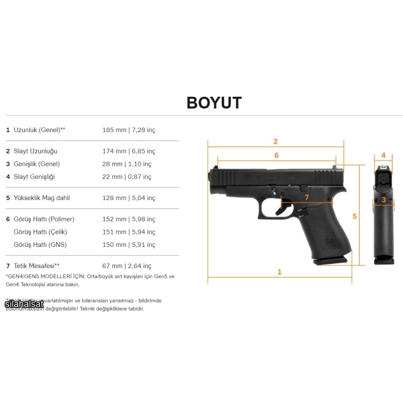 Sıfır Glock G48 - 100.Yıl Özel Seri - Sürgüsü Çekilmemiş