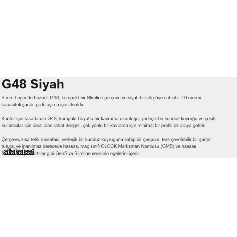 Sıfır Glock G48 - 100.Yıl Özel Seri - Sürgüsü Çekilmemiş